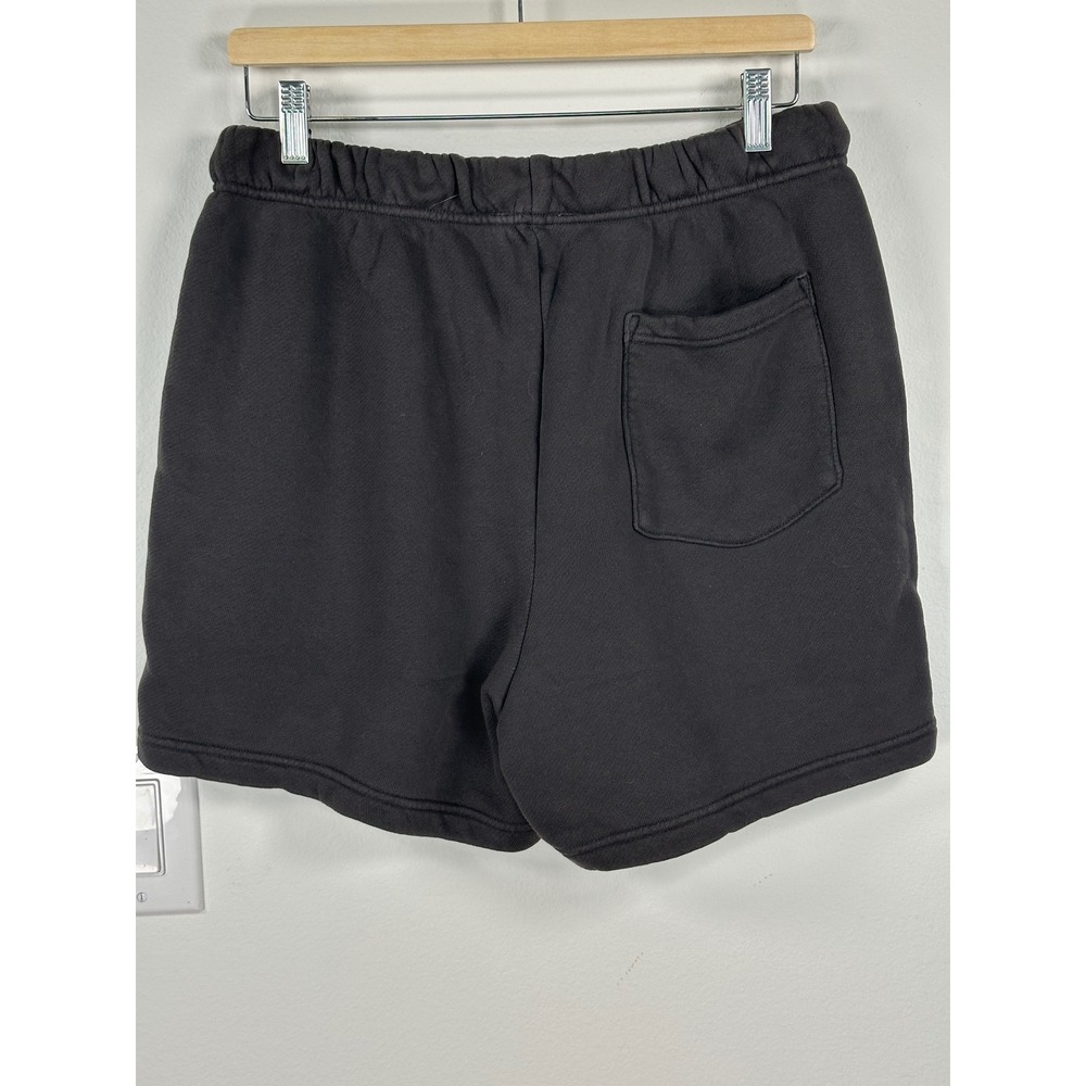 Elwood Sweat Shorts Organic Cotton Fleece Vintage Black M Normcore Casual - Picture 6 of 15